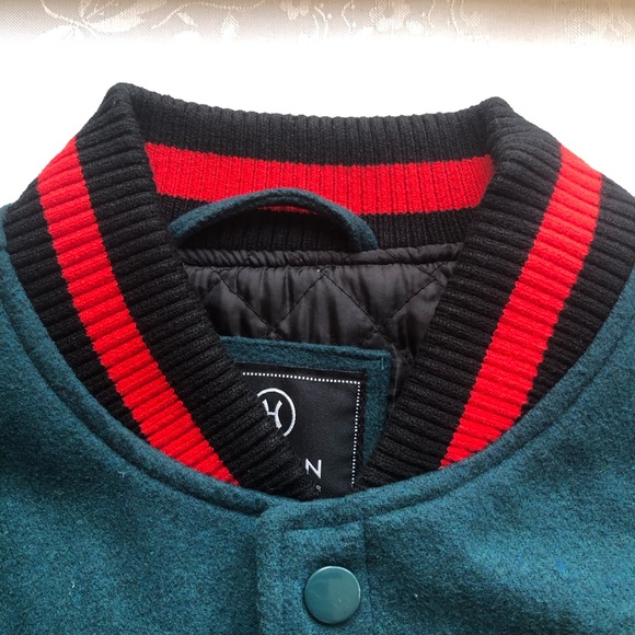 Hudson Outerwear Bomber Jacket Black/Green Winter Coat Men’s Size XL Embroidered - Picture 13 of 16